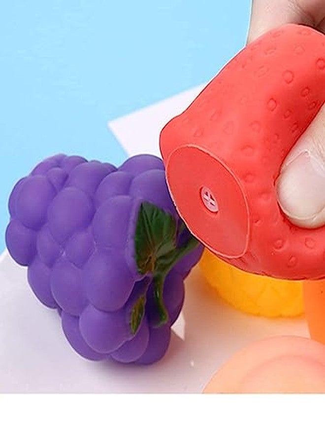 SID MAGIC Show Me The Fruit Soft Squeeze Toy Set - 6-Piece Baby Fruit Toys for Sensory Play & Early Learning | BPA-Free, Non-Toxic, 3M+ | Banana, Orange, Grape & Strawberry or Random Toys. - Image 4